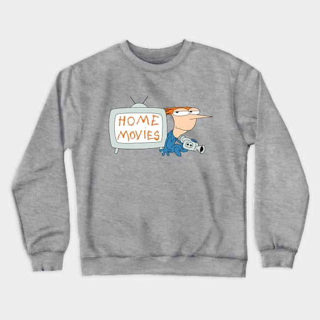 Home Movies Crewneck Sweatshirt by Plan8